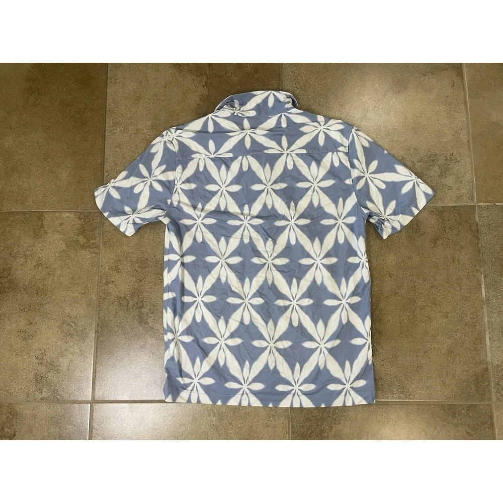 Industry Republic Mens Sz S Floral Print Short Sleeve Button Down Stretch Shirt
